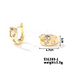 Copper & Zircon Hoop Earrings With Vintage French style and Fashionable Versatility KR9282-1-1