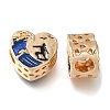 Rack Plating Alloy Enamel European Beads PALLOY-A009-24G-1