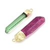 Natural Quartz Crystal Pointed Pendants G-P253-03G-08-2