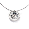 Brass Micro Pave Cubic Zirconia Pendant Necklaces NJEW-B079-03-5