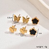 Stainless Steel Flower Butterfly Clover Stud Earring Sets NE4706-5