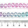 Transparent Painted Glass Beads Strands X1-DGLA-A034-T8mm-A10-3