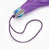Polyester Tassel Pendant Decorations HJEW-WH0003-A08-AS-2