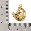 Rack Plating Brass Micro Pave Cubic Zirconia Pendants ZIRC-F142-24G-3