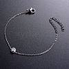 SHEGRACE Simple Elegant Rhodium Plated 925 Sterling Silver Bracelet JB274A-3