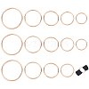 WADORN 15Pcs 5 Style Zinc Alloy Round Rings KK-WR0001-10-1