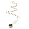 Alloy Rhinestone Pendant Necklaces NJEW-H306-A06-G-4