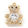 Brass Micro Cubic Zirconia Pendants KK-Q789-34G-1