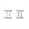 925 Sterling Silver Stud Earrings WG164A3-03-2