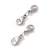 304 Stainless Steel Double Lobster Claw Clasps STAS-E163-57P-C-3