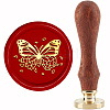 Brass Wax Seal Stamp with Handle AJEW-WH0184-1093-1