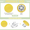 24 Bags Flat Round Cloth Cap Nail Buttons BUTT-BC0001-21D-2