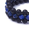 Adjustable Natural Lapis Lazuli Braided Bead Bracelets BJEW-I273-G01-2