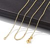 1.5mm Rack Plating Brass Ball Chain Necklaces for Women Men MAK-L044-62G-1