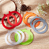 Gorgecraft 10Pcs 5 Colors Silicone Rings AJEW-GF0005-71-5