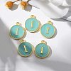 Golden Plated Alloy Enamel Charms X-ENAM-S118-05I-5