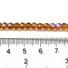 Electroplate Transparent Glass Beads Strands X-EGLA-A035-T4mm-L04-4
