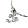 Two Tone 304 Stainless Steel Charm Anklet with Curb Chains for Women AJEW-C021-07-4