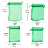 30Pcs 4 Styles Rectangle Organza Bags Jewellery Storage Pouches Wedding Favour Party Mesh Drawstring Gift OP-FS0001-01D-7