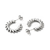 Non-Tarnish 304 Stainless Steel Leafy Branch Wrap Stud Earrings for Women EJEW-K243-05P-2