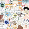 50Pcs PVC Adhesive Inspiring Words Waterproof Stickers PW-WG5A157-03-1