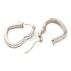 304 Stainless Steel Heart Hoop Earrings EJEW-S242-01P-A-1