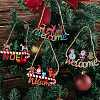 8Pcs 8 Style Christmas Decorative Wooden Door Sign sgFIND-SZ0005-74-6