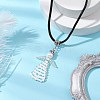 Seed Beads Loom Angel Pendant Necklaces NJEW-MZ00061-02-2