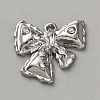 White Series Love Bow Alloy Acrylic Pendant PALLOY-WH0115-01P-10-1