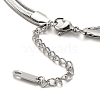 Non-Tarnish 304 Stainless Steel Snake Chains 3 Layer Necklace for Women NJEW-C028-01P-3