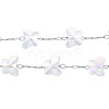 Glass Butterfly Beaded Chains CHS-N003-04-4