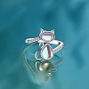 Zinc Alloy with Glass Cuff Rings for Women FS-WGF7E31-01-2