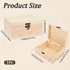 Wood Keepsake Box Gift Cases with Metal Clasps and Hinged Lid CON-CL0001-11-2