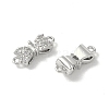 Brass Micro Pave Clear Cubic Zirconia Connector Charms KK-S367-21B-2