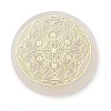 Flat Round Natural Selenite Slice Coasters AJEW-C042-01B-1