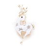 Golden Plated Alloy Brooches X-JEWB-L011-016G-1