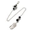 Round Natural Obsidian Dowsing Pendulums G-M447-07P-05-1