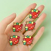 10Pcs 5 Style Cute Printed Alloy Pendants ENAM-YW0003-46B-4