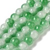 Crackle Baking Painted Imitation Jade Glass Beads Strands DGLA-T003-8mm-M-5