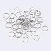 Anti-Tarnish Rhodium Plated 925 Sterling Silver Saw Cut Open Jump Rings STER-F036-02P-0.5x5mm-1