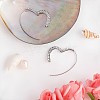 Brass Heart Dangle Earrings with 925 Sterling Silver Pins for Women JE1092A-4