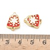 Christmas Brass Enamel Beads KK-I474-G27-3