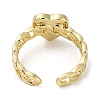 Rack Plating Brass Cuff Finger Rings for Women RJEW-C114-10A-G-3