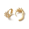 KC Gold Plated Brass Micro Pave Cubic Zirconia Hoop Earring EJEW-L271-01KCG-06-2