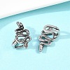 Snake 316 Stainless Steel Non- Piercing Cartilage Earrings AJEW-C044-08B-AS-2