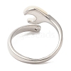 Natural Shell Spanner Open Cuff Ring with Cubic Zirconia RJEW-G288-07P-3