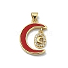 Brass Micro Pave Clear Cubic Zirconia Pendants KK-A221-02B-G-1