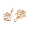 Brass Pave Cubic Zirconia Pendants CU-CBA8183-05G-A-2