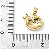 Brass Micro Pave Cubic Zirconia Enamel Pendants KK-L231-05G-3