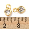 Brass Micro Pave Clear Cubic Zirconia Pendants KK-P275-33A-G-3